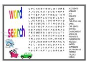 English Worksheet: transportation crossword