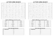 English worksheet: ACTION VERB WORD SEARCH