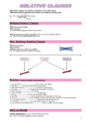 Relative clauses THEORY + EXERCISES