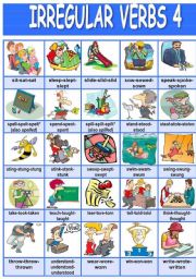 English Worksheet: Irregular verbs pictionary (4/4)