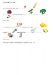 English Worksheet: ATOMIC FOOD, PART 2