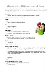 English Worksheet: British and American Sitcom Differences