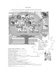 English Worksheet: Family Tree