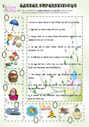 English Worksheet: BRITISH EASTER SUPERSTITIONS