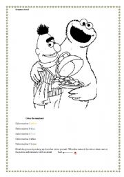 English Worksheet: Sesame street Colouring