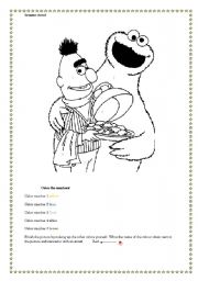 English Worksheet: Sesame street Colouring