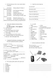 English Worksheet: Review - Introductions