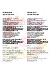 English Worksheet: Two is better than one - lyrics