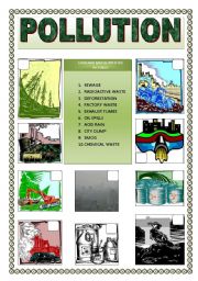 English Worksheet: POLLUTION