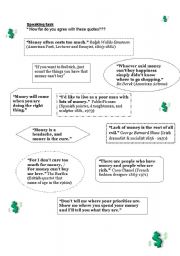 English Worksheet: Money talks...