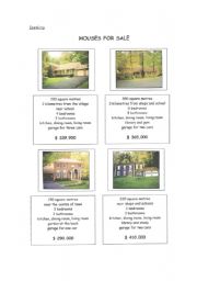 English Worksheet: Speaking- Houses for Sale