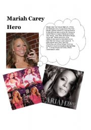 English Worksheet: Hero by Mariah Carey