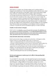 English Worksheet: rural tourism