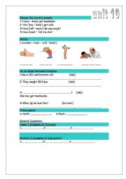 English worksheet: my body