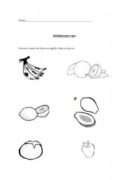 English Worksheet: Fruits