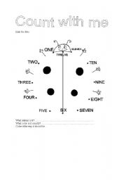 English Worksheet: count with me