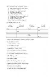 English Worksheet: Possessives for young/adults