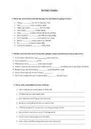 English worksheet: future