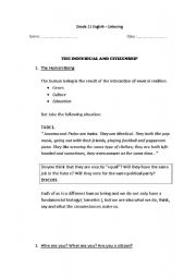 English Worksheet: citizenship