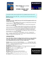 English Worksheet: Friends - 1st season - THE ONE WITH THE BLACKOUT