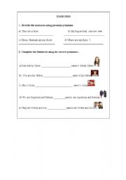 English worksheet: Personal Pronouns