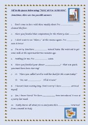 English Worksheet: Just, already or yet