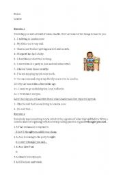 English Worksheet: Reported Speech