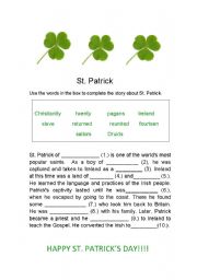 English Worksheet: St. Patricks Day