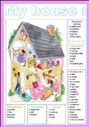 English Worksheet: my house