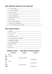 English worksheet: PRESENT SIMPLE 