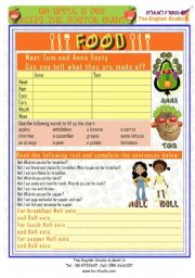 English Worksheet: Food