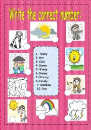 English Worksheet: Weather