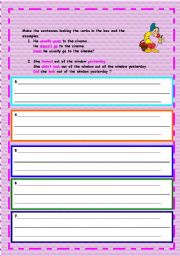 English worksheet: SIMPLE PAST AND SIMPLE PRESENT  PART 2