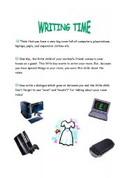 English Worksheet: WRITING DIALOGUE