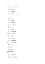 English Worksheet: conversation test