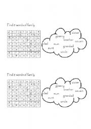 English Worksheet: family members