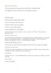 English Worksheet: Hoteley & Gastronomy Industry part 1 _At the front desk.-