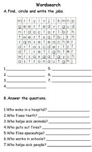 English Worksheet: Wordsearch