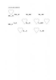 English Worksheet: colours