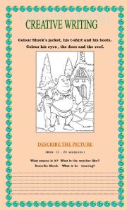 English Worksheet: Describe the picture