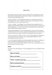 English worksheet: sports