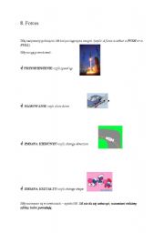 English worksheet: Forces