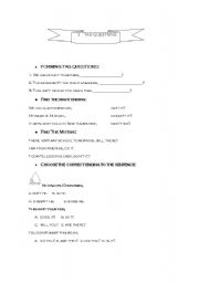 English Worksheet: tag question