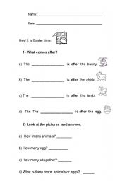 English worksheet: Easter sequence part 2