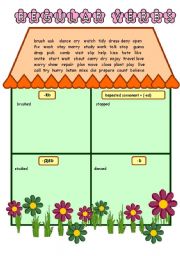 English Worksheet: REGULAR VERBS  HOUSE