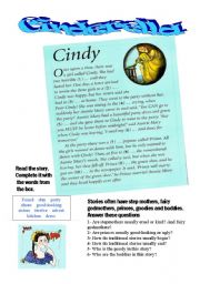 English Worksheet: Cinderella