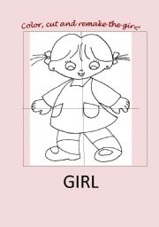 English worksheet: The girl