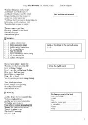 English Worksheet: heal the world