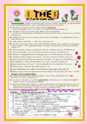 English Worksheet: THE DEFINITE ARTICLE: Complete Grammar guide + exercises for Intermediate Students (with Key)