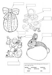 English Worksheet: EASTER VOCABULARY!